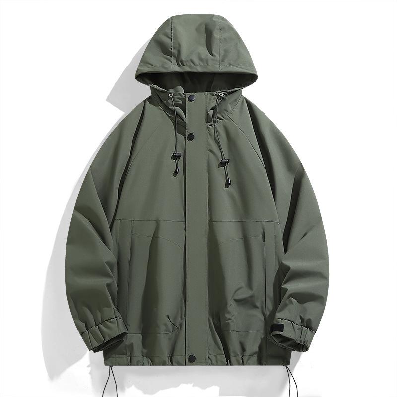 Spring/Autumn Hooded Workwear Jacket: Windproof, Waterproof, Casual Sports Outerwear for Men & Women