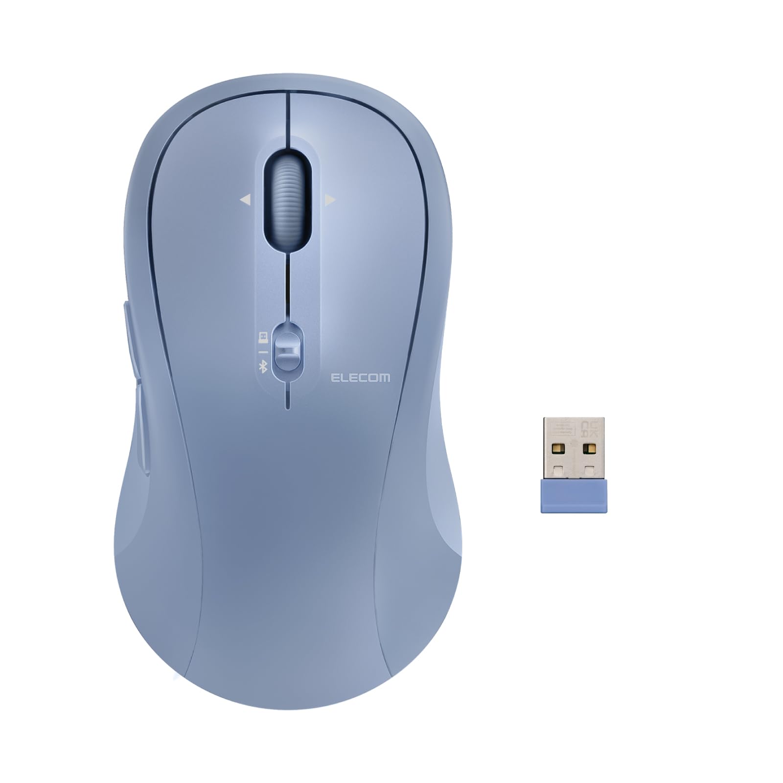 

ELECOM OSMOD Seven 7 Wireless Bluetooth to 2 7 Tilt Blue Mouse, Quiet, 2.4GHz, Multi-Pairing (Up Devices), Buttons, Wheel, Large, (M-MY40MBSBU-G) синій