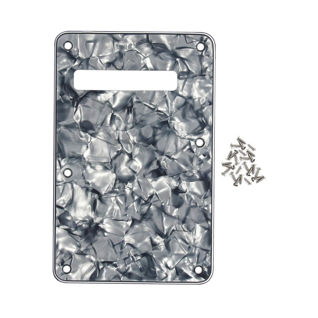 FLEOR Pearl Color ST Electric Guitar Back Plate Backplate Tremolo Cover 4Ply With Screws