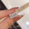 CAOSHI Simple Stylish Women's Stud Earrings Silver Color Sparkling Cubic Zirconia Daily Wear Female Accessories Elegant Jewelry