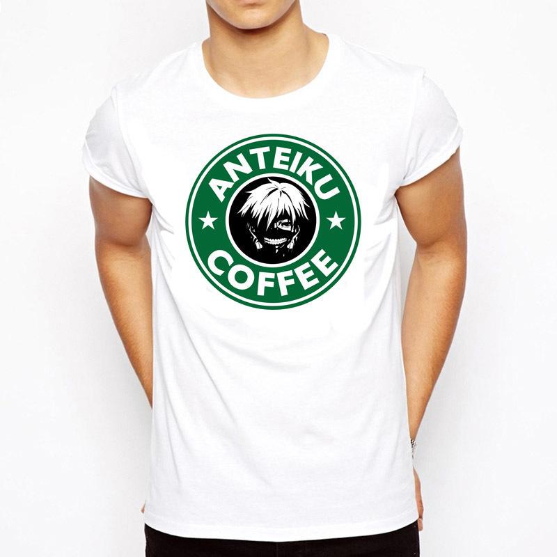 TOKYO GHOUL T Shirt Men Japanese Anime T-Shirt Male KANEKI KEN Print T-shirt Top Tee Clothes M8125
