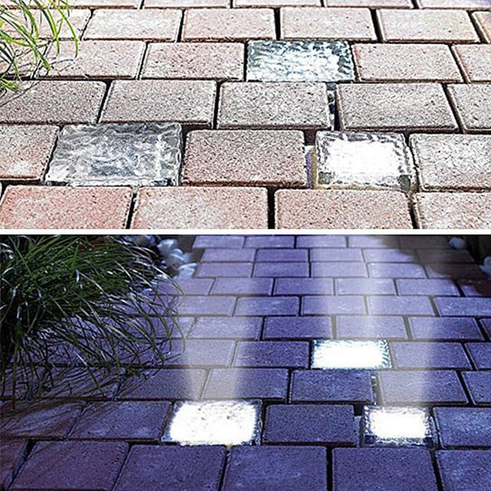 Solar Ice Cube Glass Block Light - Outdoor Square Landscape Lamp for Garden Yard Pathway Christmas Decor