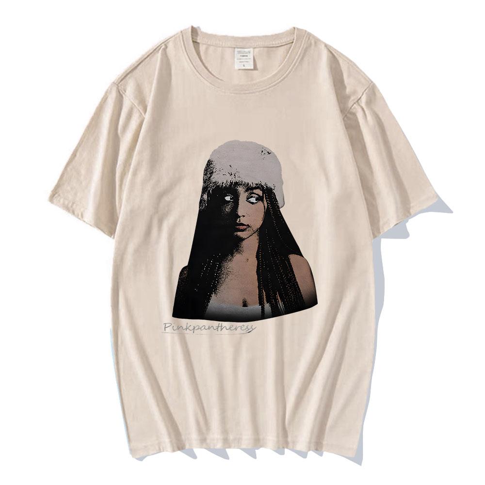 Singer PinkPantheress Tshirt Camisas De Hombre Hip Hop Cotton Comfortable Teeshirt Short Sleeve Summer Women Tshirts Harajuku