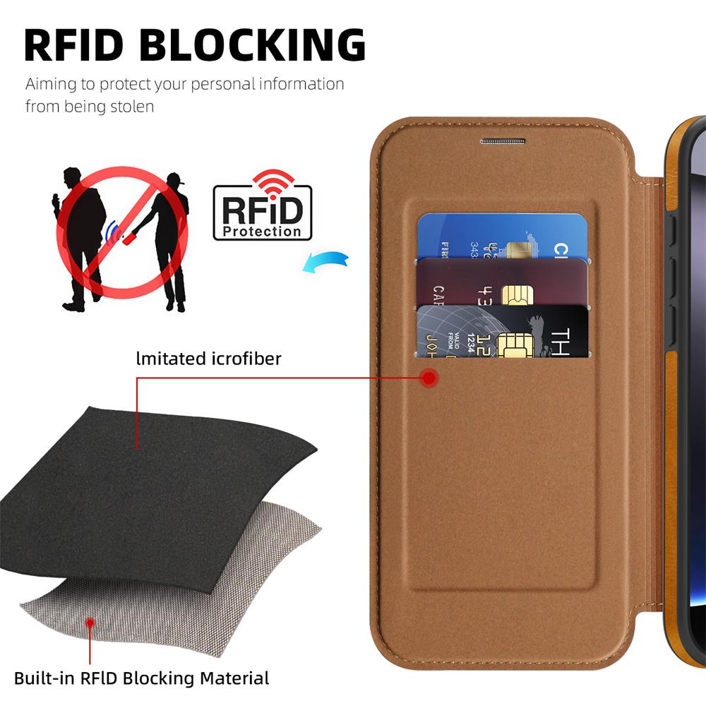 Magnetic Flip Leather Phone Case For iPhone Air 17 16E 15 16 Pro Max 14 13 12 11 Slot Card Wallet Magnet Bag Holder Back Cover