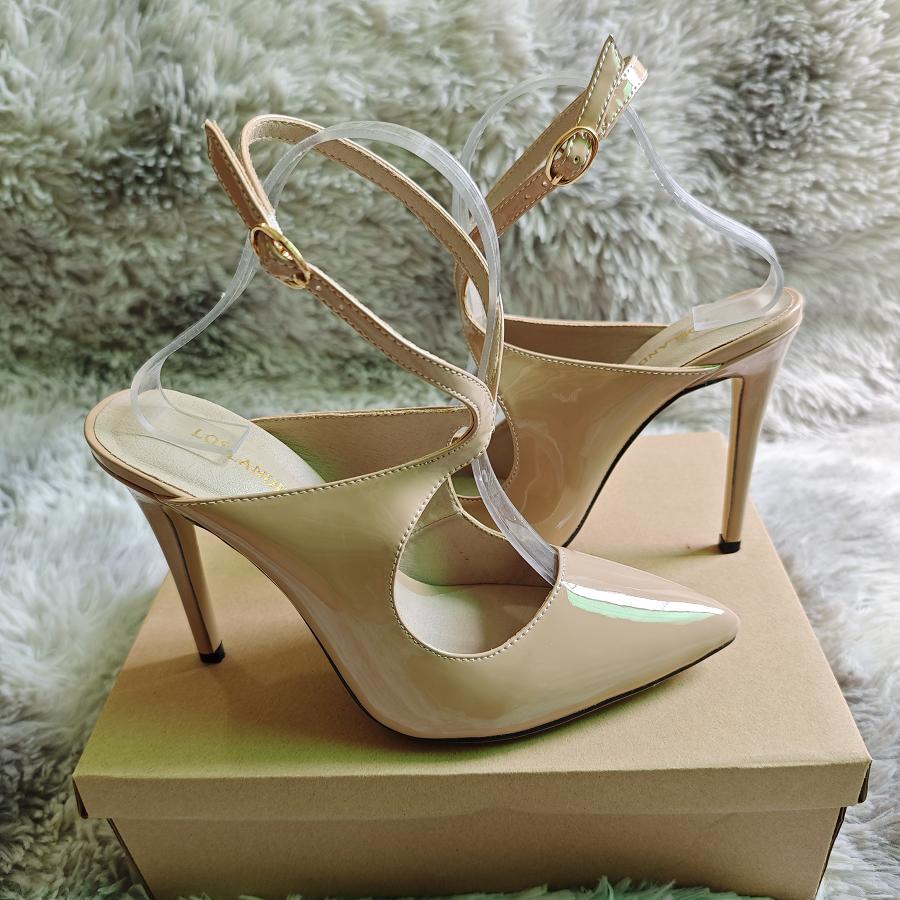 Dámské sandály Sexy duté lodičky 11cm Špičatá špička Vysoké podpatky Pásek kolem kotníku Stiletta Nighclub Party Šaty Svatba Jazzové taneční boty