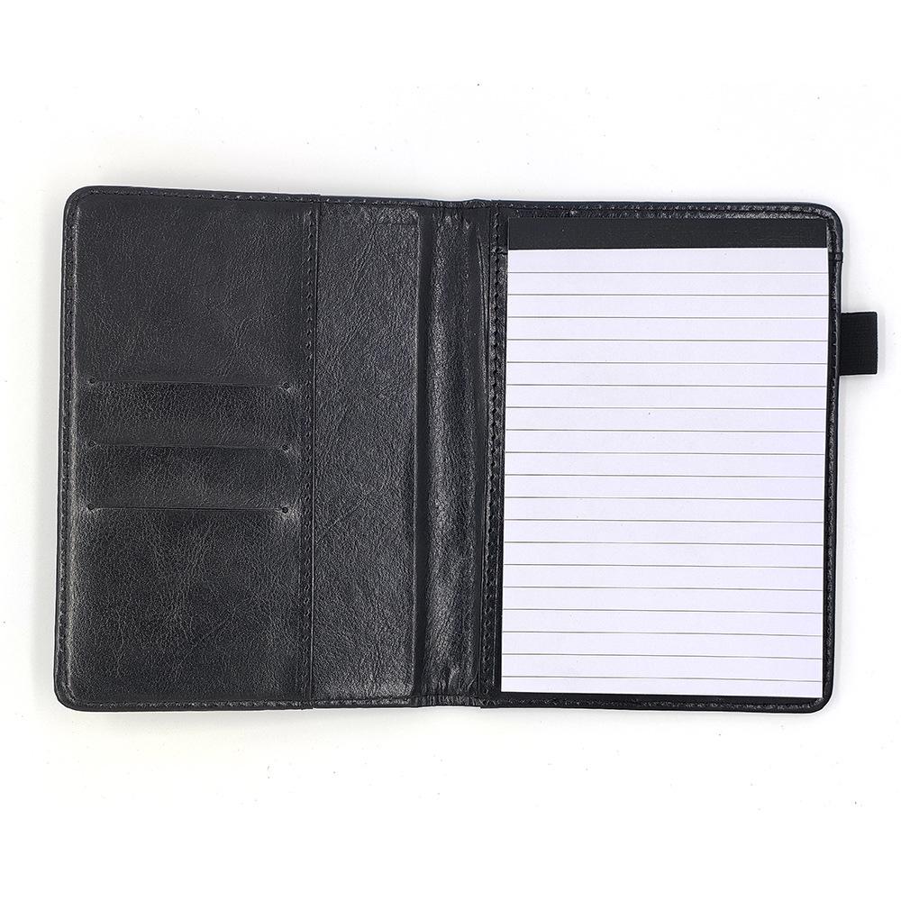 PU Faux Leather A6 Work Notebook with Multifunctional Sticky Notes A6