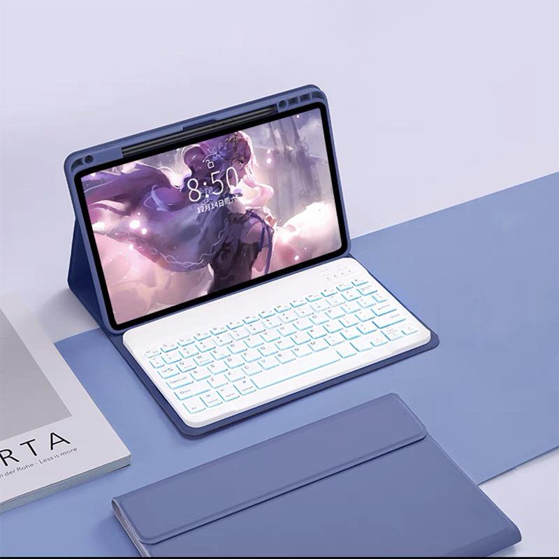 Compatible with Xiaomi 78pro Bluetooth Keyboard, Leather Case for Redmi Pad 2 with Pen Slot, Protective Shell for 12.1 Inch Tablet.