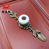 KAK Antique Bronze Ceramic Drawer Knobs Cabinet Cupboard Handles European Style Knobs Single Hole Handles Furniture Hardware