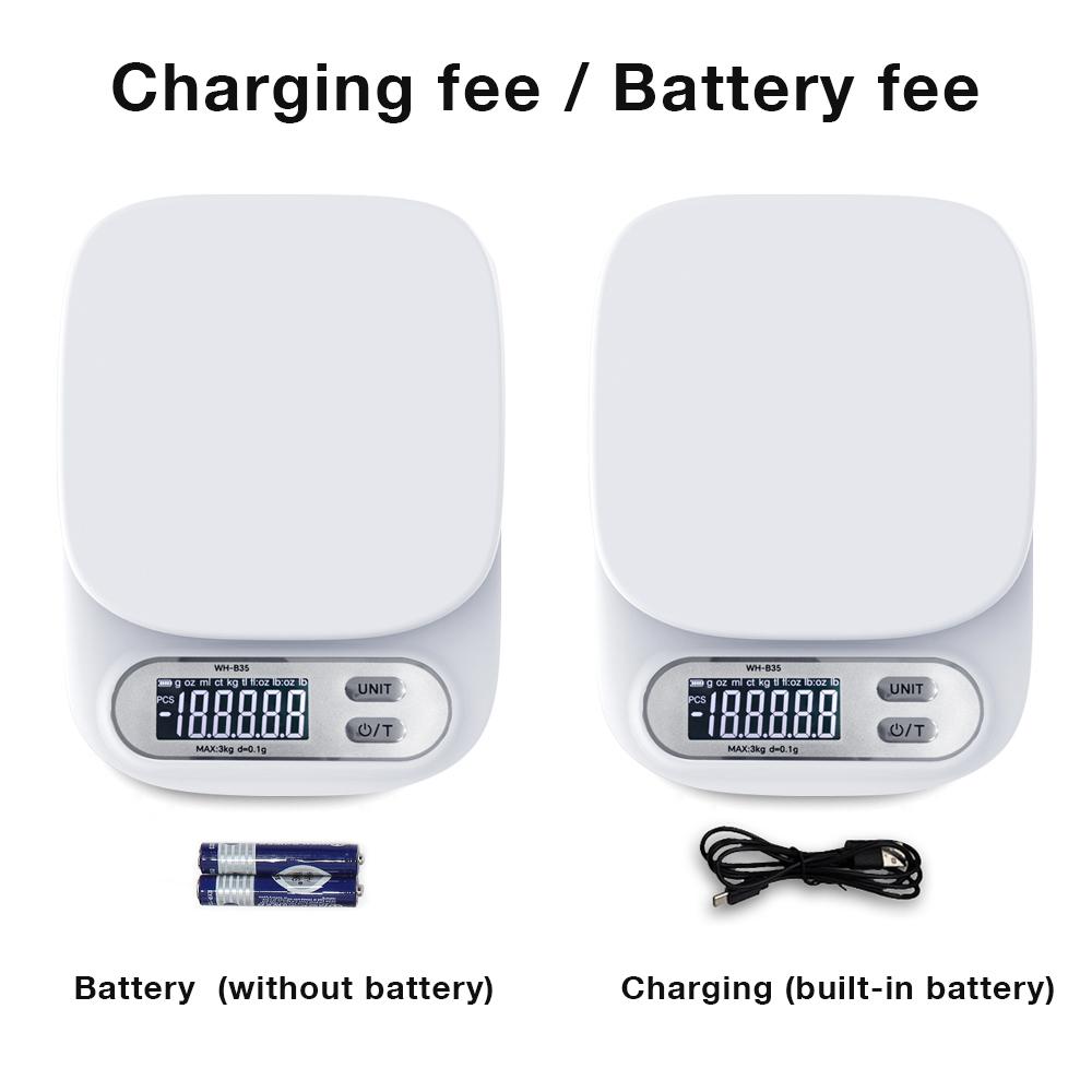 3kg/7kg LCD Digital Kitchen Scale 0.1g/1g Food Scale Battery/USB Charging Electronic Balance For Cooking Baking Coffee Tea