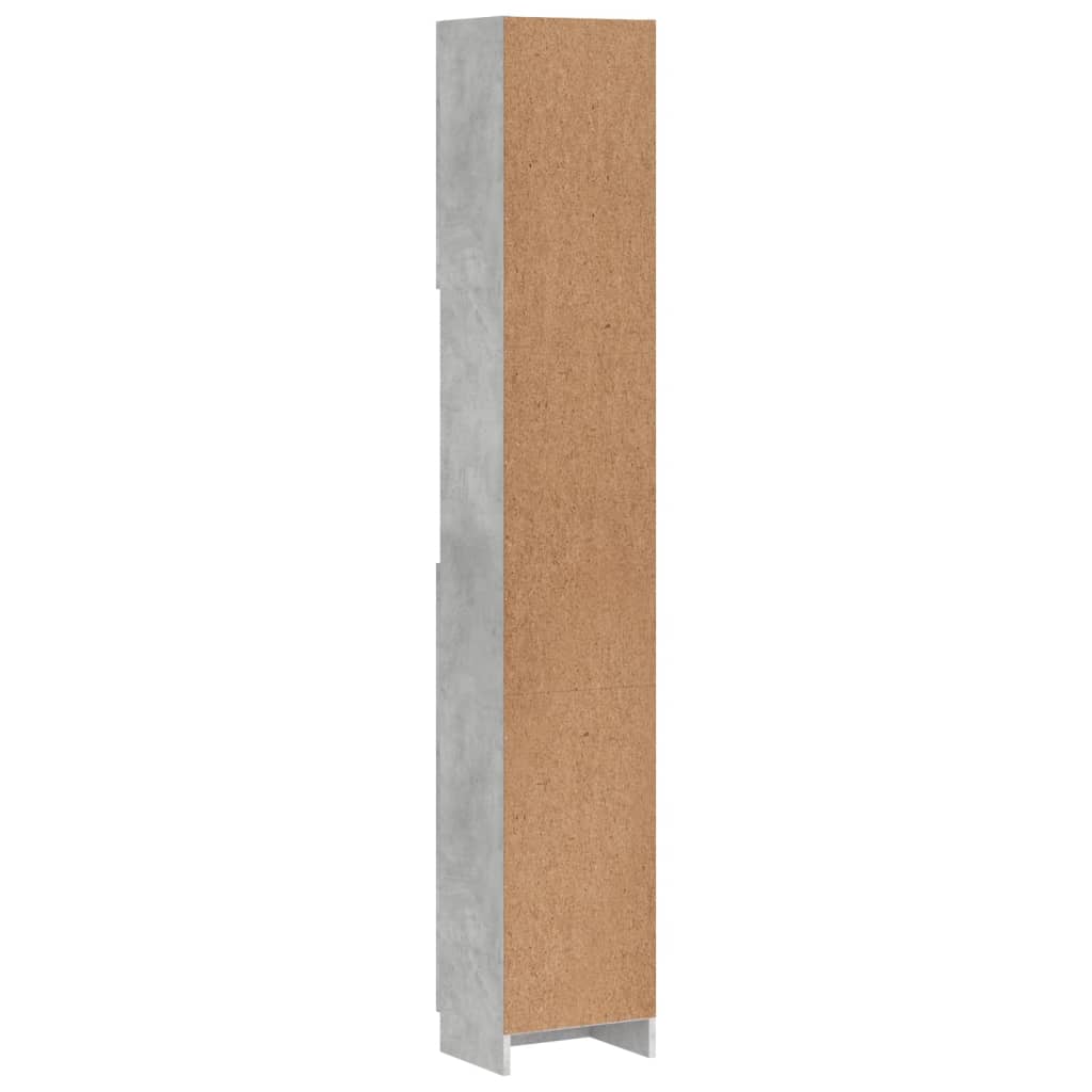 Bathroom Cabinet Concrete Grey 32 x 25.5 x 190 cm Particleboard