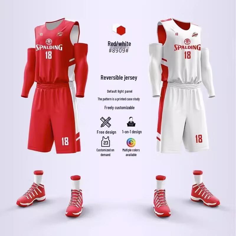 Unisex Reversible Basketball Jersey Set Refer to Size Chart