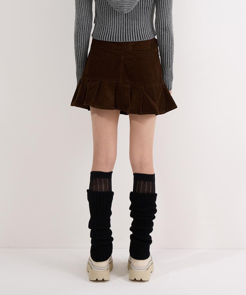Andy Other Brown Corduroy Mini Skirt