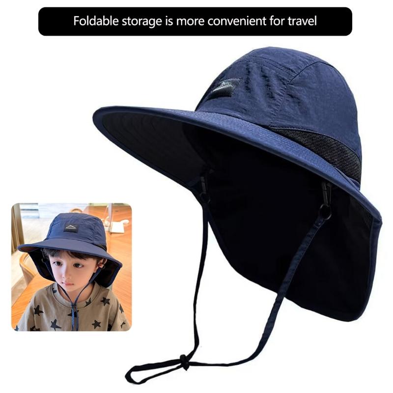 Übergroßer Sonnenhut, faltbarer Sonnenschutz, atmungsaktiver Multifunktionshut für aktive Kinder