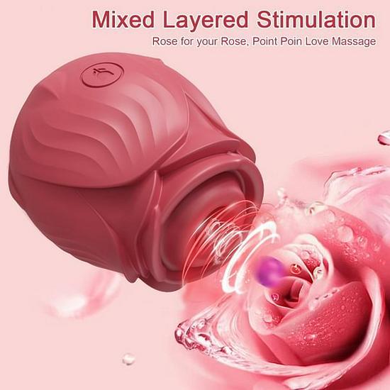 Cross Rose Suction Vibrator: 10-Speed Erotic Toy for Women