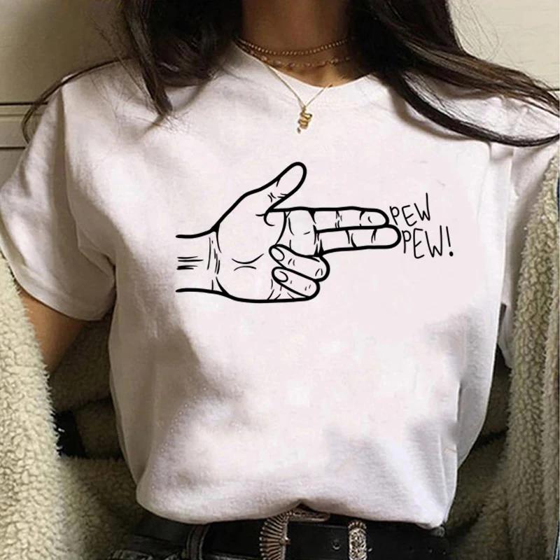 Pew Pew Madafakas T Shirt Women Kawaii Summer Tops Cartoon Tshirt Funny Black Cat Graphic Tees Unisex Harajuku Streetwear FeUnisex