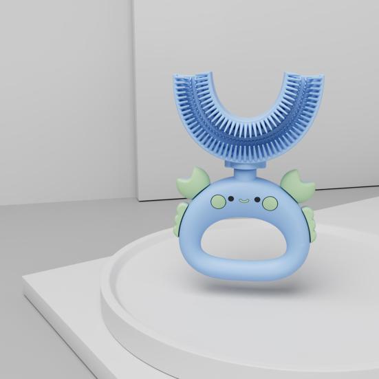 U-shaped Toothbrush Manual Easy To Use Cute Shape Soft Bristle Adorable Clean Silicone U-shaped Children Toothbrush for Child