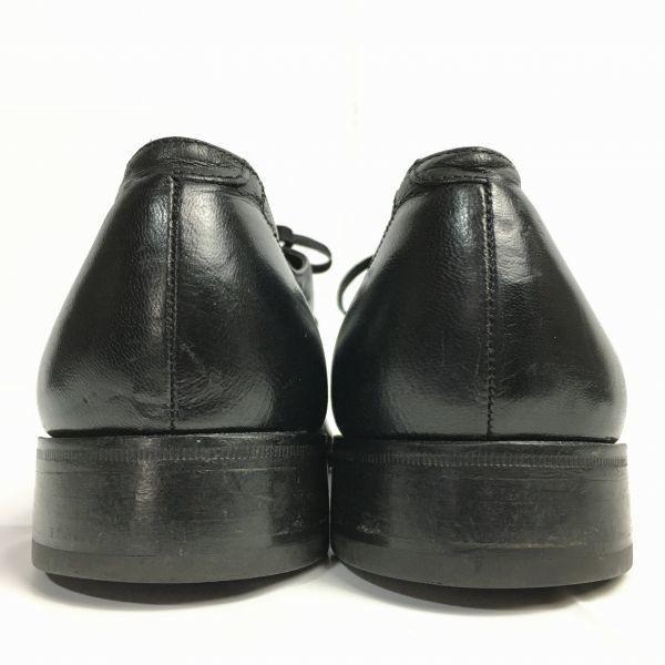 80s Vintage 1985 FLORSHEIM U-Tip Business Shoes Black Size 9.5D 27.0 Men's(USED)