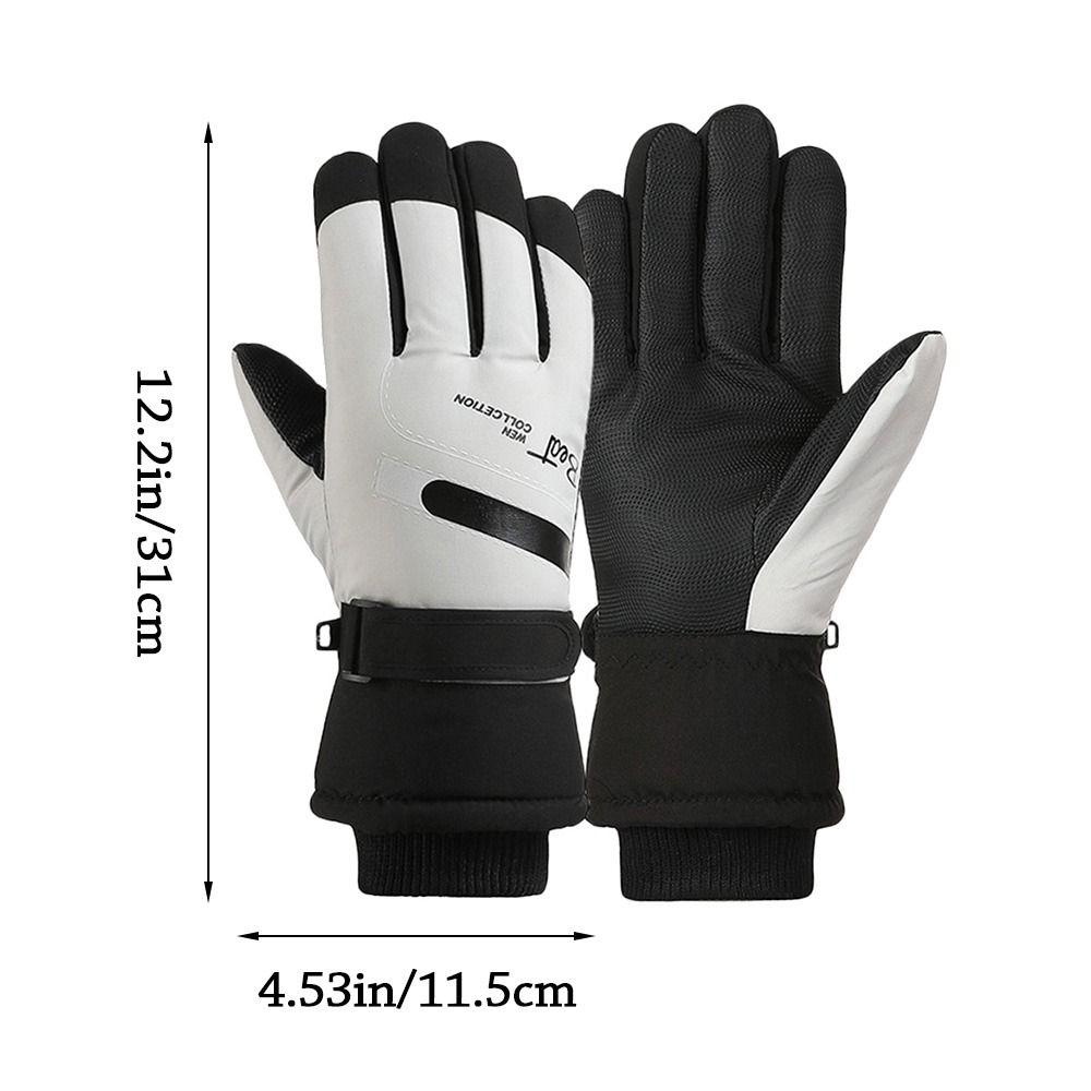 Thickened Thermal Snowboard Ski Gloves Lining Fleece Cycling Gloves Fashion Winter Gloves  Fishing