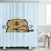 Capybara Shower Curtain Cartoon Cute Bath Set Screen Sets Setluxury Funny Hook Up Bathroom Accessories