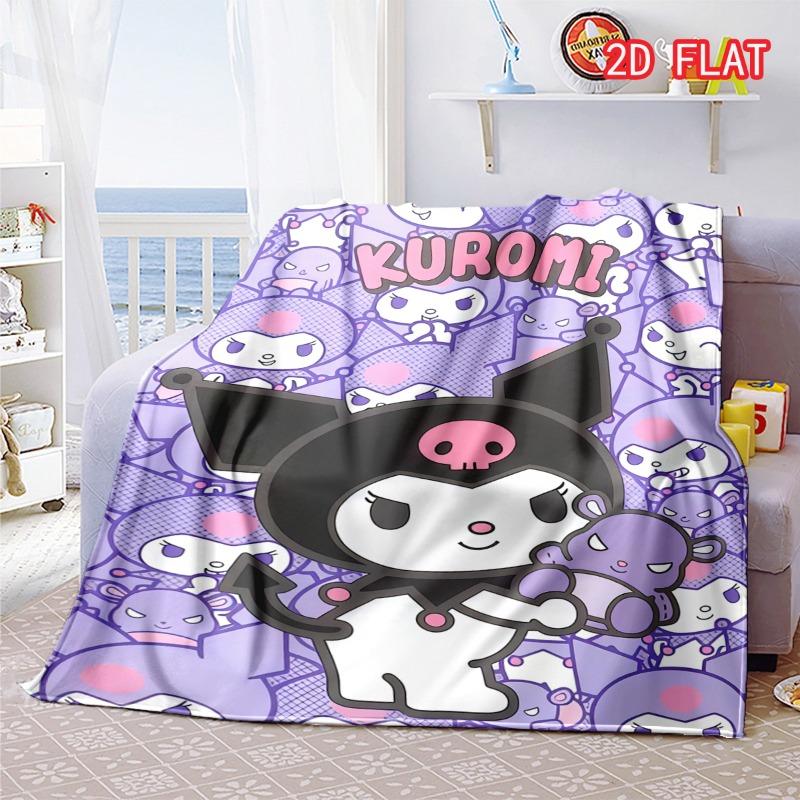 

Kuromi & Friends Print Flannel Blanket, Soft Cozy Throw for Girls & Fans 2. 80cm x 120cm
