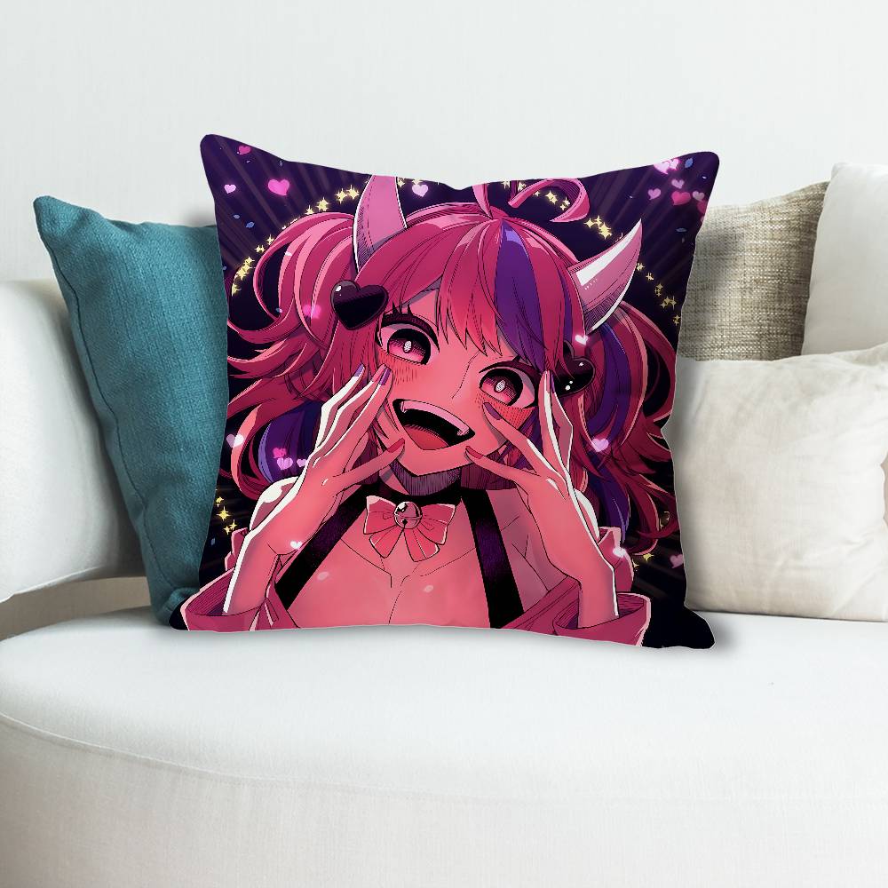 Cute IIronmouse Vtuber Pillow Cases for Bedroom Living Room Sofa Home Decor Polyester Cushion Cover with Zipper
