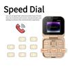 I16pro MTK Mini Flip Folding Button Elderly Mobile Phone Pocket Portable Spare Function Machine I16 Mini