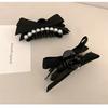 Koreanische Mode Süß Niedlich Schleife Perle Haarspange Elegant Haarklammer Krallenklemme für Mädchen Kopfschmuck Damen Frisur Zubehör