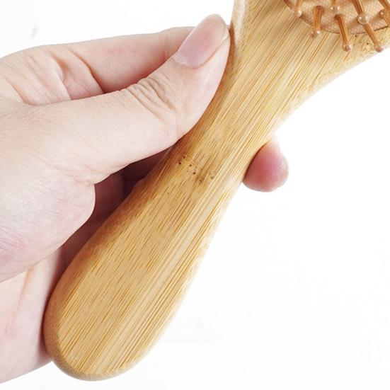 Bambus Luftpolster Haarbürste Haarwachstum Natürliches Holzborsten Kopfhautmassagebürste Männer Frauen Antistatisch Alle Haartypen Entwirrkamm