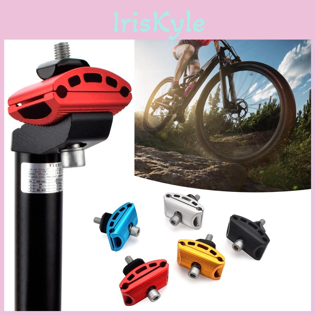 Bicycles Aluminum Seatpost Head Alloy Saddle Pipe Head Bike Seatpost Clamps Head Seat Post Mount Screw Connector