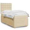 VidaXL Bed Slatted Base with Mattress Cream 90x200 Cm Fabric 3291958