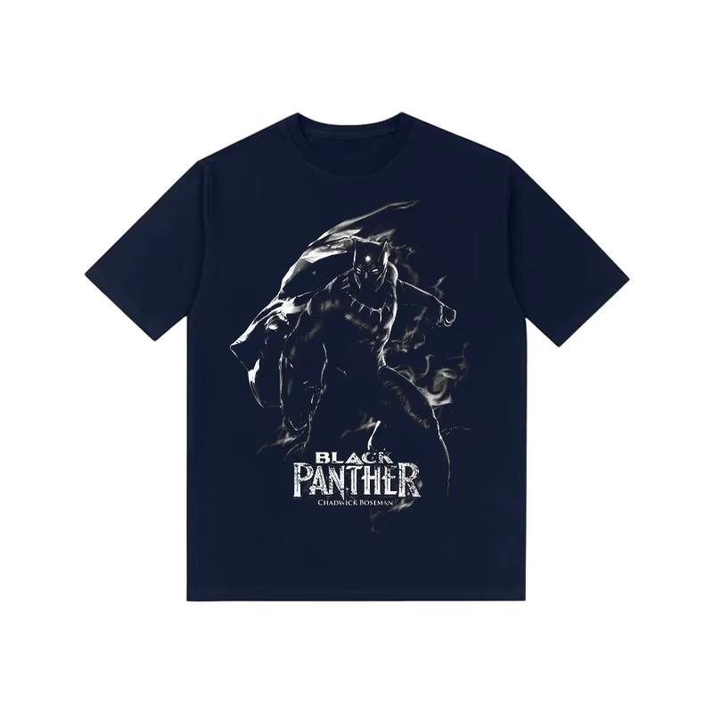Lack Panther Marvel TShirt Combat Suit Print Chadwick Boseman Avengers Movie Soft Cotton Regular Fit Gift Top for Men and Women