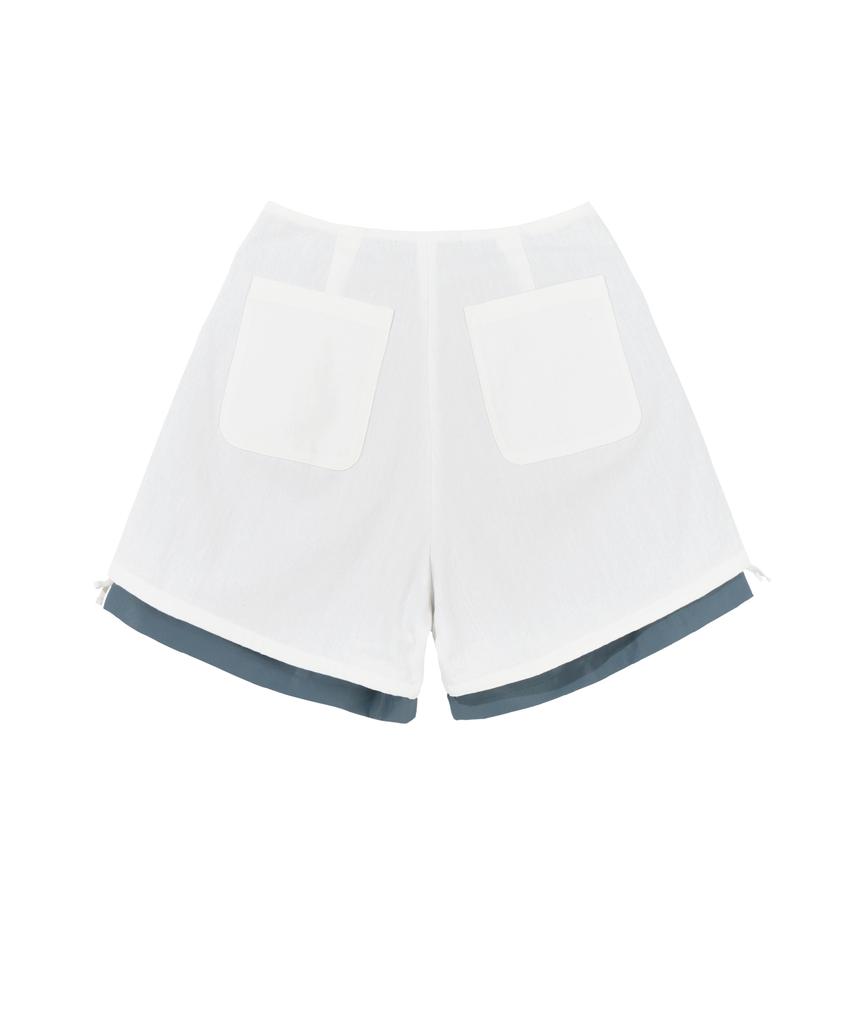 GYEONG Layered Shorts_White