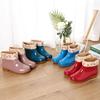 Women's Fashion Anti Slip Waterproof Short Tube With Cotton Rain Boots Kitchen Work Rubber Shoes