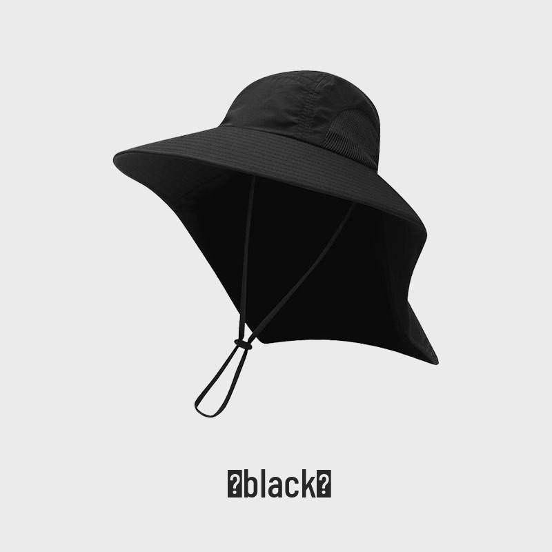 Herren Sommer Sonnenschutz Fischerhut mit breiter Krempe, Nackenschutz und Netzeinsätzen an den Seiten für Outdoor-Aktivitäten