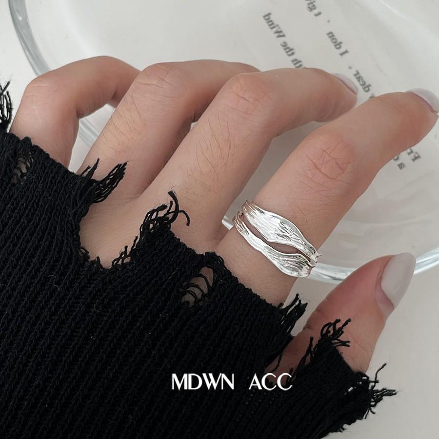 2025 New Luxe Retro Open Ring In S925 Sterling Silver with Double Pearls for Women