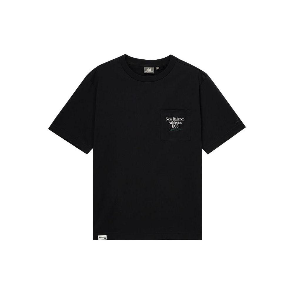 New Balance Ретро Спортивная Коллекция Футболка Мужская Черный 5ED25443-BK XS