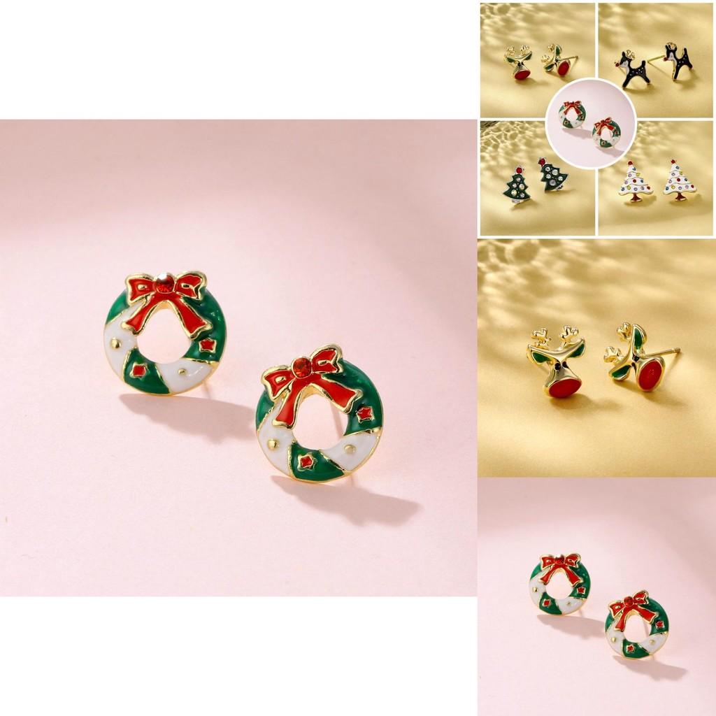 Stylish Alloy Christmas Earrings Fashionable Holiday Accessories