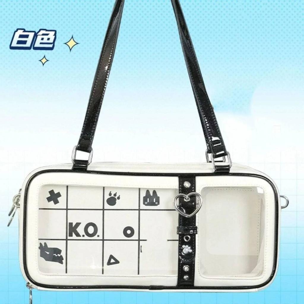 Y2K New Original Design Ita Bag Fashion Women Shoulder Bag Sweet Girl Transparent Cosplay Handbag DIY Badge Display Underarm Bag