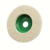 4PCS Round Wool Felt Disc Wheel Pad Buffing Wheels for 100 Angle Grinder Buffing Polishing Buffer Bore Dia-White & Green
