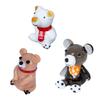 Art Glass Bear Miniature Animals Collection Glass Bear Figurines Tabletop Ornament for Home Office Decorations Gift