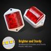 APSMOTIV 8Pcs Universal Side Marker 2x2 Inch Trailer RV Marker LED Light Red 12V for RVs, Campers Truck Vans Caravans and Boats Side Marker Indicator