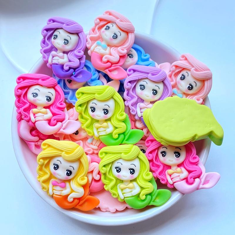 10ks Nové Roztomilé Mořská princezna Plochá zadní strana Pryskyřičné kabošony Scrapbooking DIY Šperky Řemeslná Dekorace Příslušenství