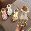 Letnie dziewczęce buty Bead Mary Janes Mieszkania Fling Princess Shoes Buty taneczne dla dzieci Sandały dziecięce Buty ślubne dla dzieci Złote