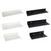 Aluminum Alloy Living Room Floating Shelf Non Drilling Bedroom Decorative Wall Frame Bathroom Storage Rack