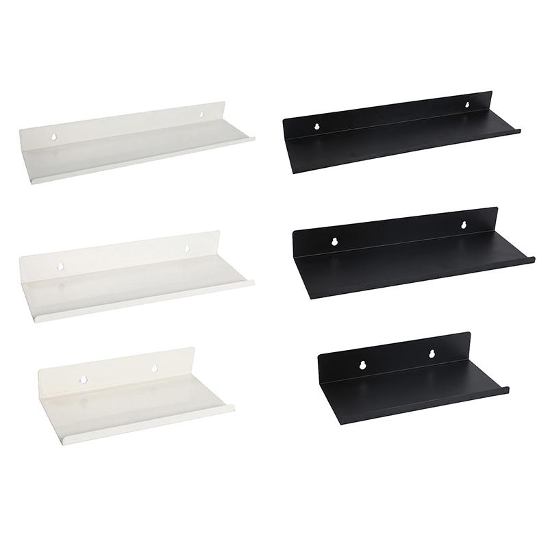 Aluminum Alloy Living Room Floating Shelf Non Drilling Bedroom Decorative Wall Frame Bathroom Storage Rack