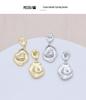 Geometric Irregular Concave-Convex Earrings: Simple, Fashionable Studs with S925 Silver Needle and Real Gold Color Retention