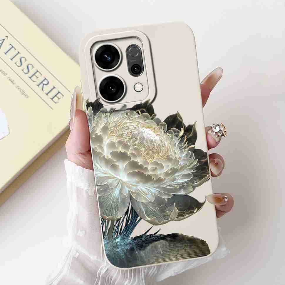 For Oppo Reno14 5G PLA110 Case Cute Rabbit Sunflower Soft Silicon Cover For Oppo Reno 14 CPH2737 6.59" Protective Cases Coque