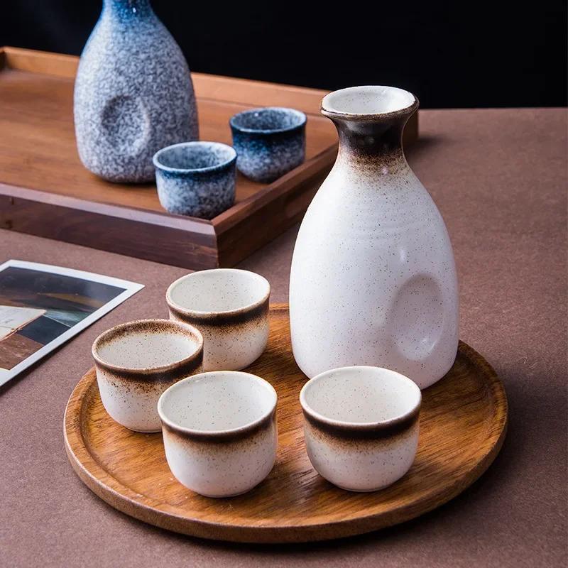 Japanese Sake Kettle Household Ceramic Baijiu Dispenser Baijiu Bottle Wine Cup Bar Restaurant Drinking Supplies Accessories