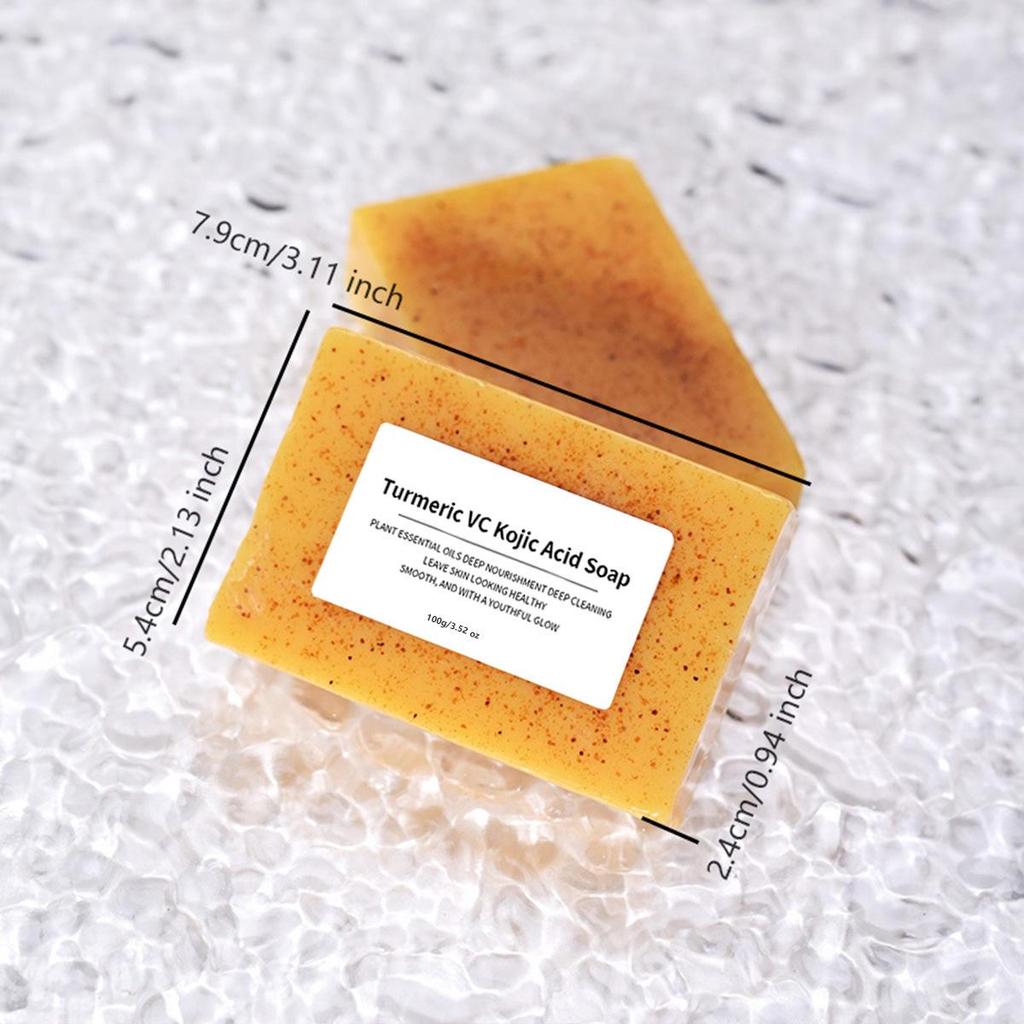 Exfoliating Handmade Turmeric VC Soap for Cleansing and Bathing
