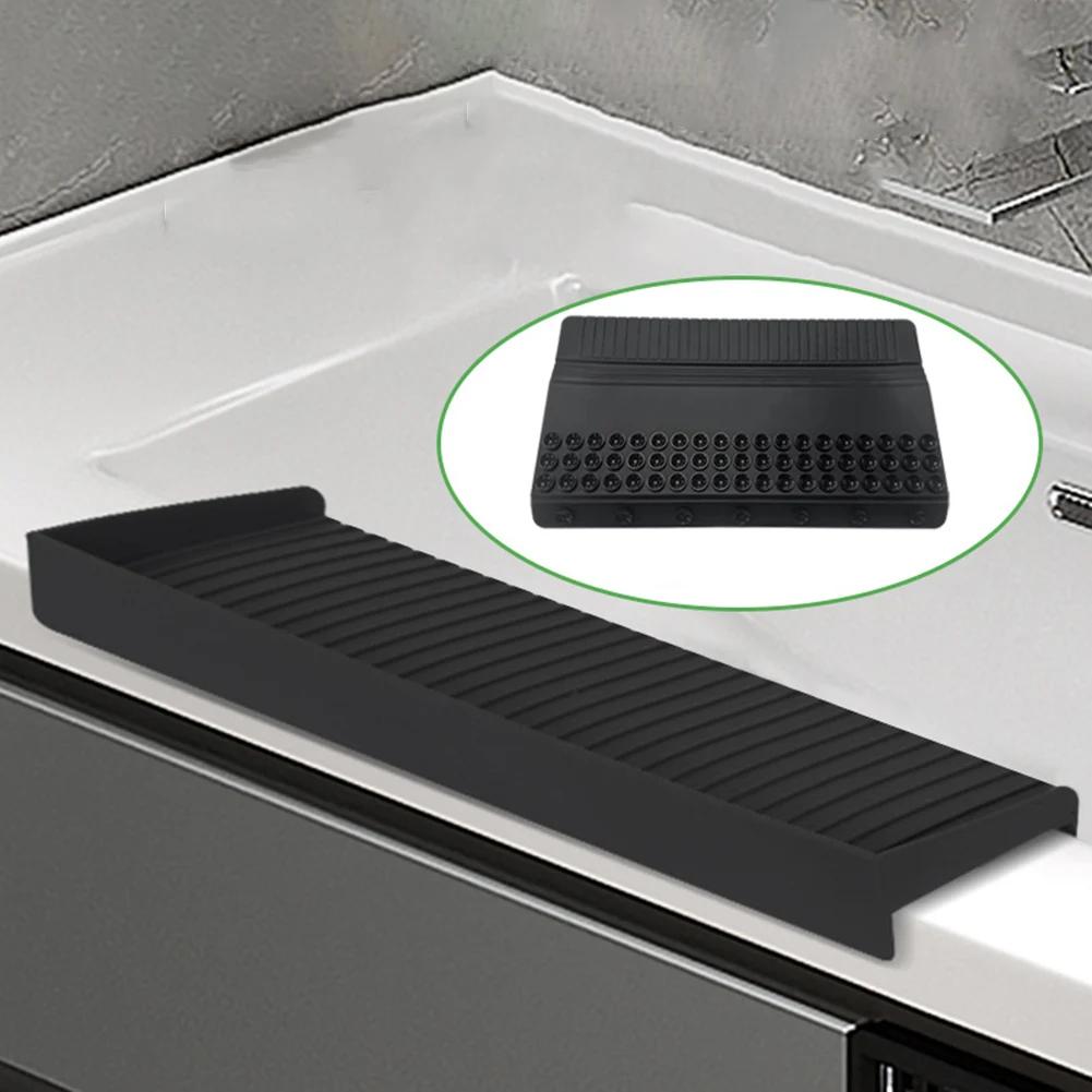 Silicone Sink Rim Splash Guard Protector Sink Splash Guard Kitchen Bathroom Sink Edge Splashing Water Baffle